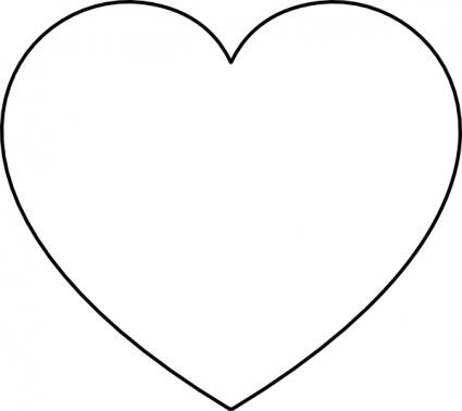 heart clipart black and white clipart panda #27632