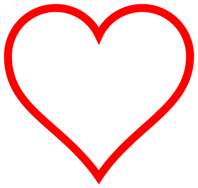 Outline heart emoji black Heart emoji