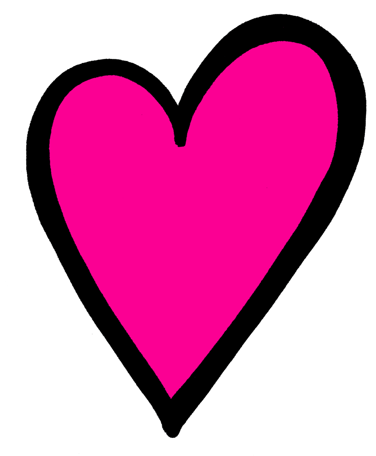 Pink Heart Outline Png