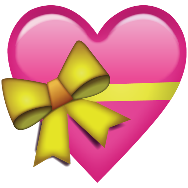 download pink heart with ribbon emoji icon #14330