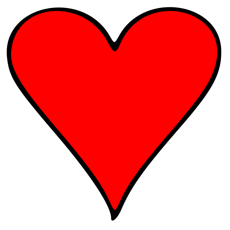 heart clipart, emoji illustration red heart #14299