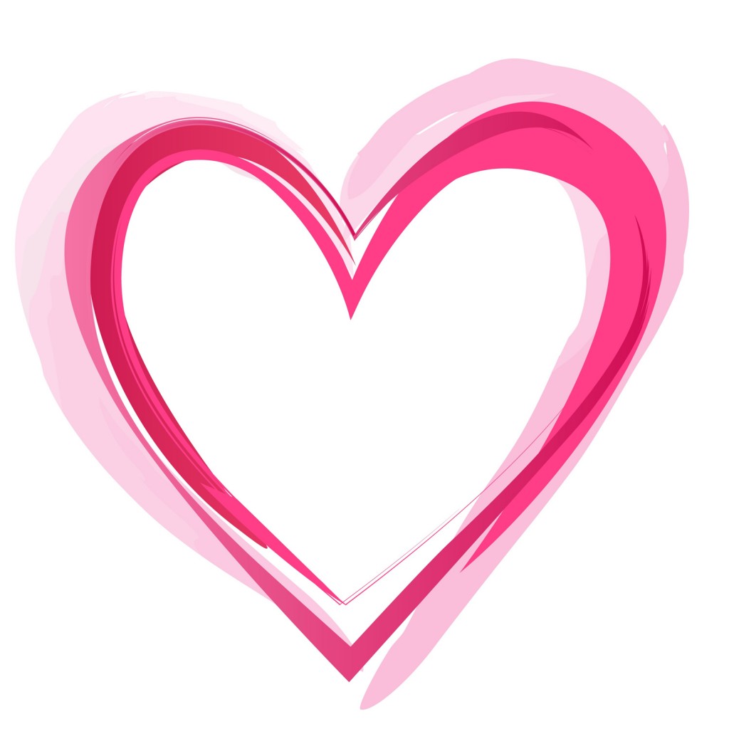 heart clipart, heart outline #14307