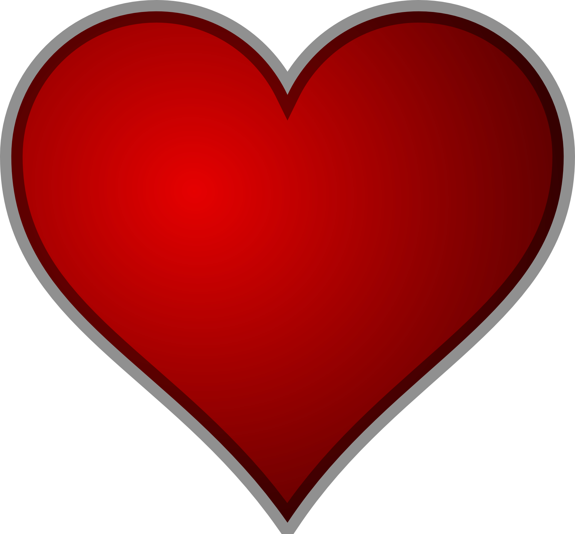 heart clipart, red heart outline download clip art clip #14303