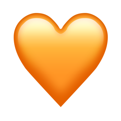 orange heart emoji all the new emojis just added the #14340