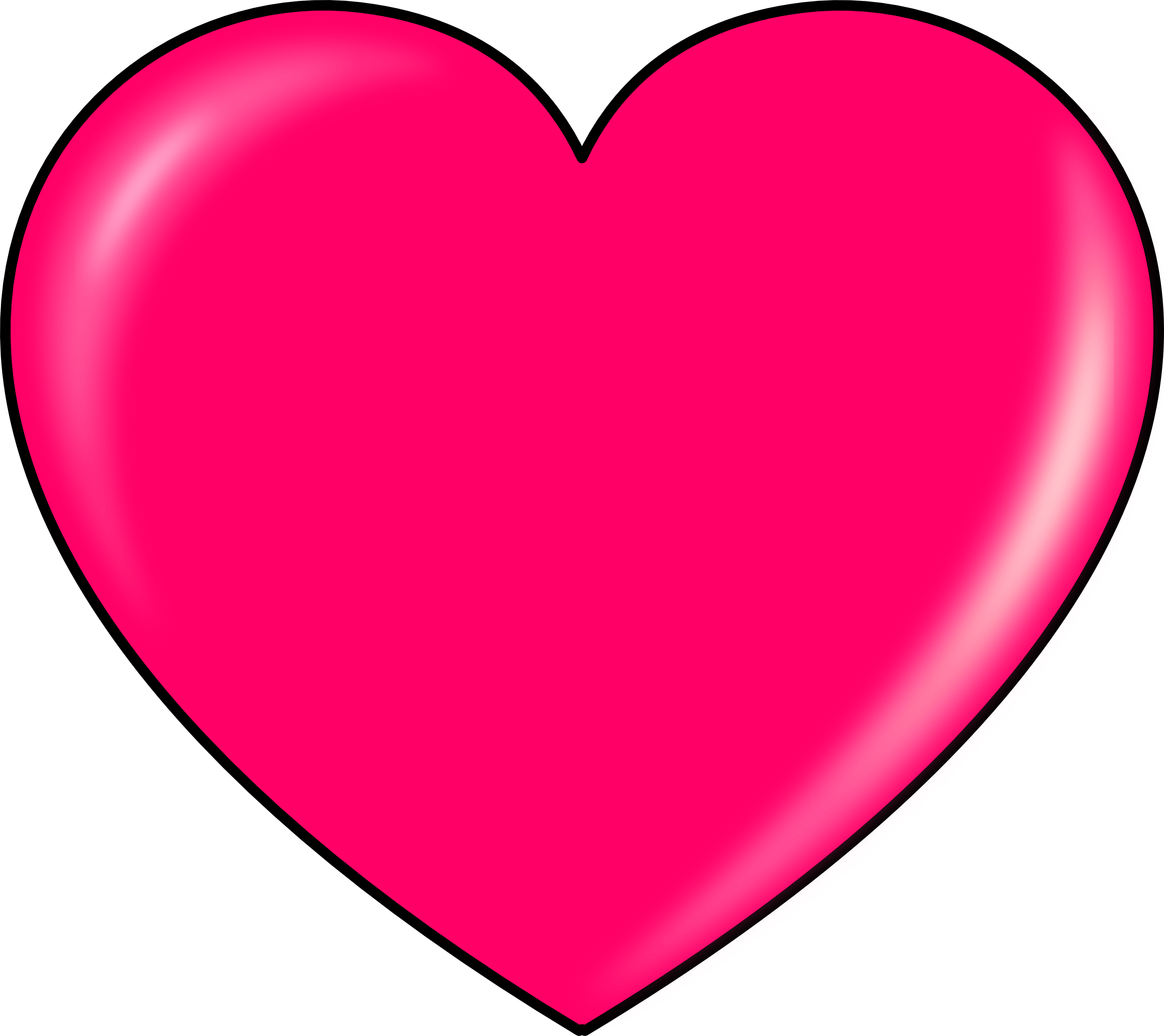 pink heart clipart transparent png #14319