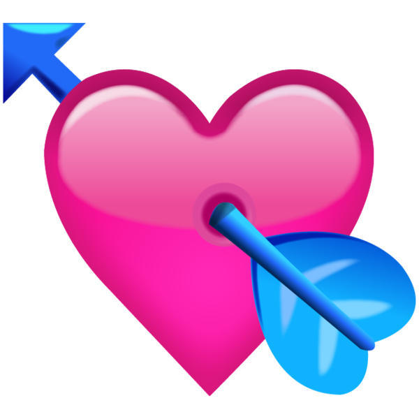 pink heart with arrow emoji #14338