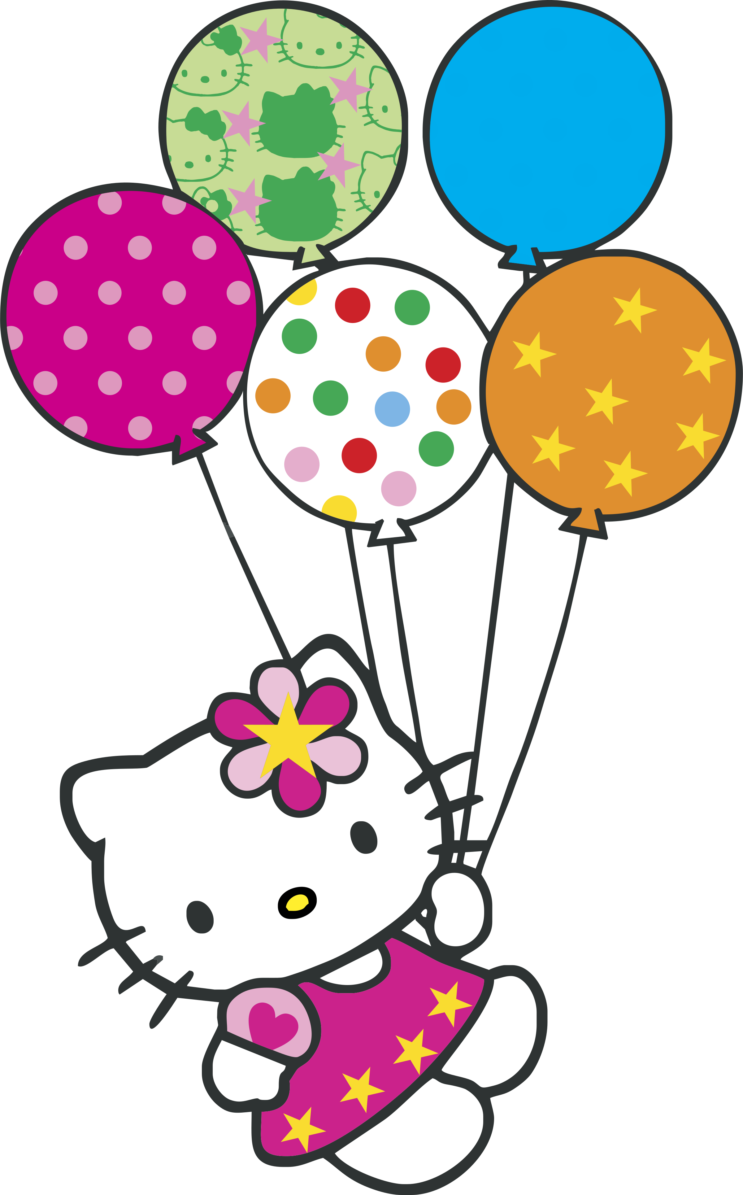 hello kitty con globitos logo png transparent svg vector #27925