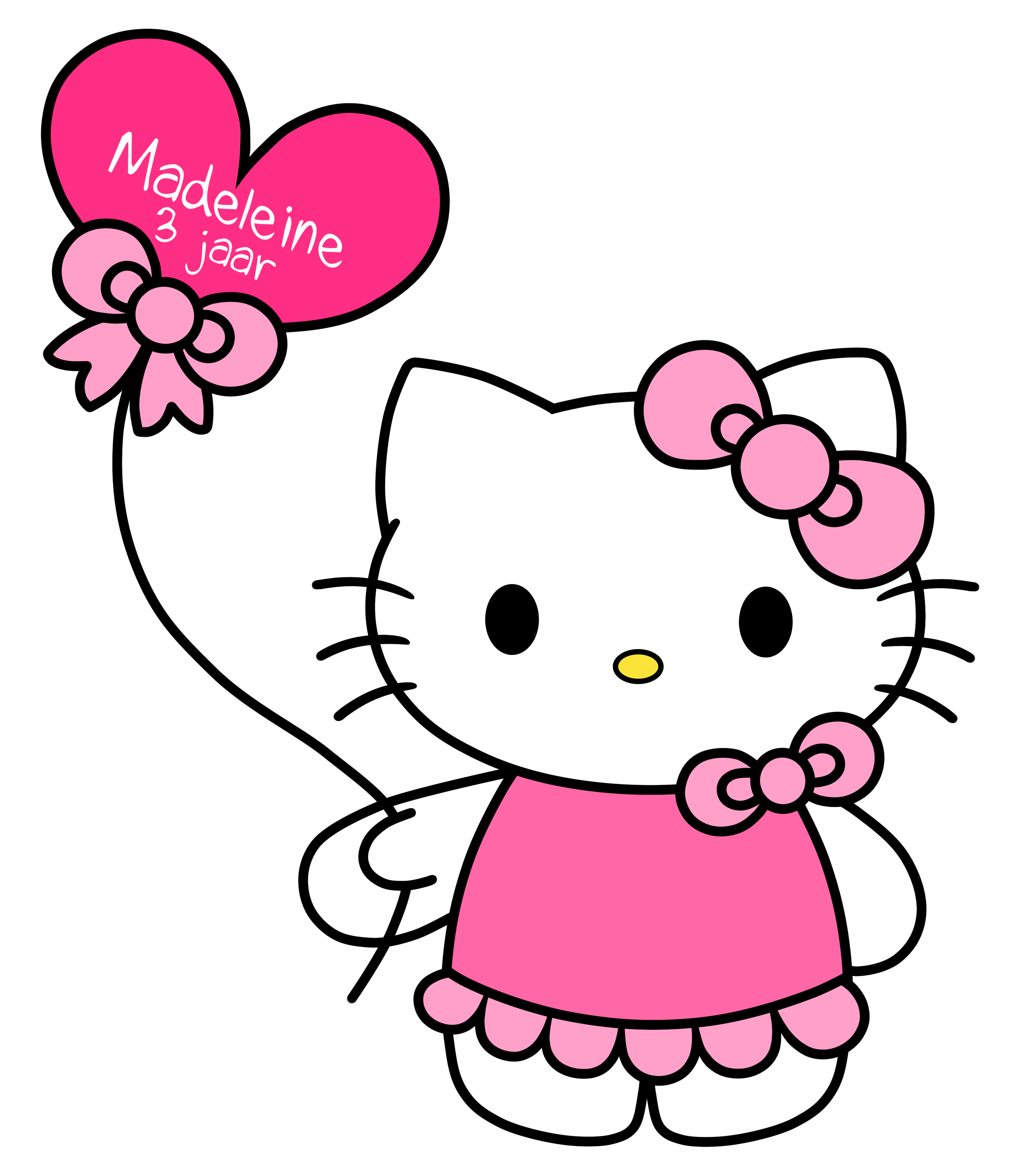 hello kitty with balloons png download clip art #27941