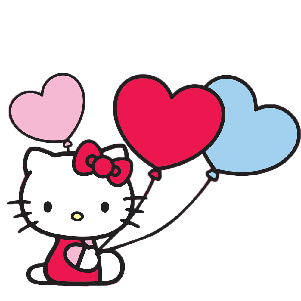 hello kitty with balloons transparent png stickpng #27924