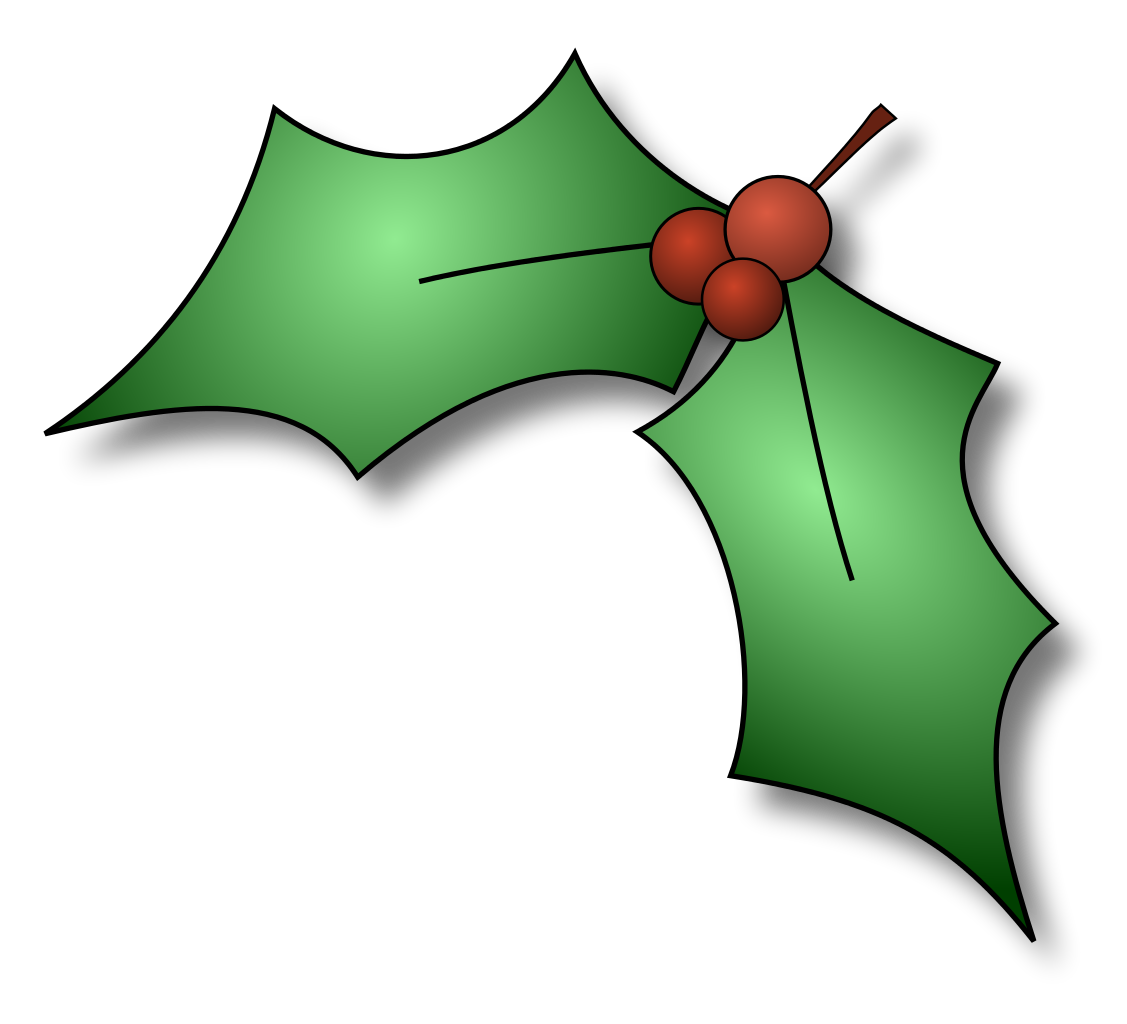 Christmas holly clipart. Free download transparent .PNG