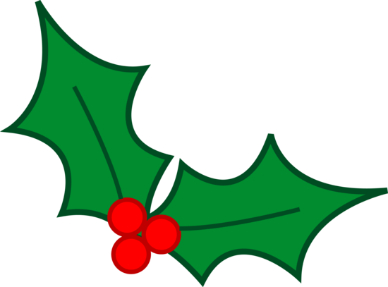 green christmas holly leaves clip art #28126