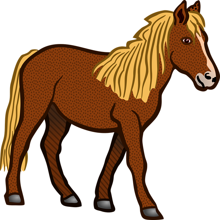 vector graphic horse animal farm animal brown #15769