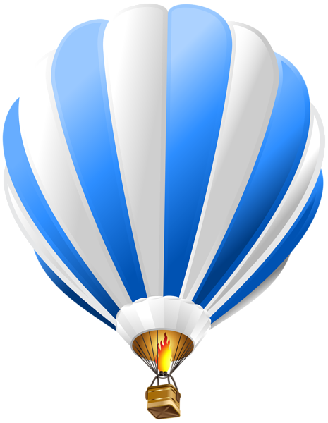 hot air balloon blue transparent png clip art image #21254