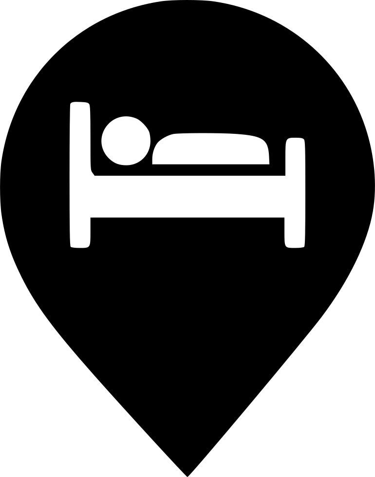 hotel bed human symbol with map icon download #41821