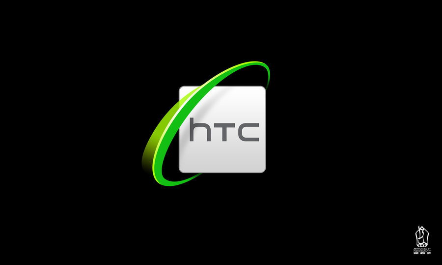 htc mobile phone emblem black background #435