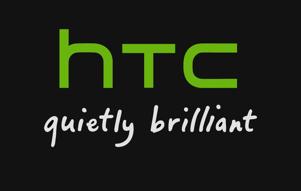 htc logo quietly brilliant black background #431