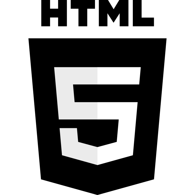 html5 black logo transparent png #31814