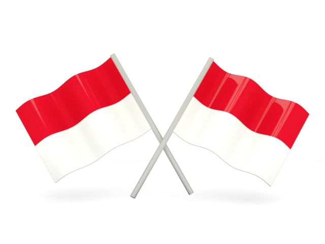 Indonesia Independence flag two waving #42657