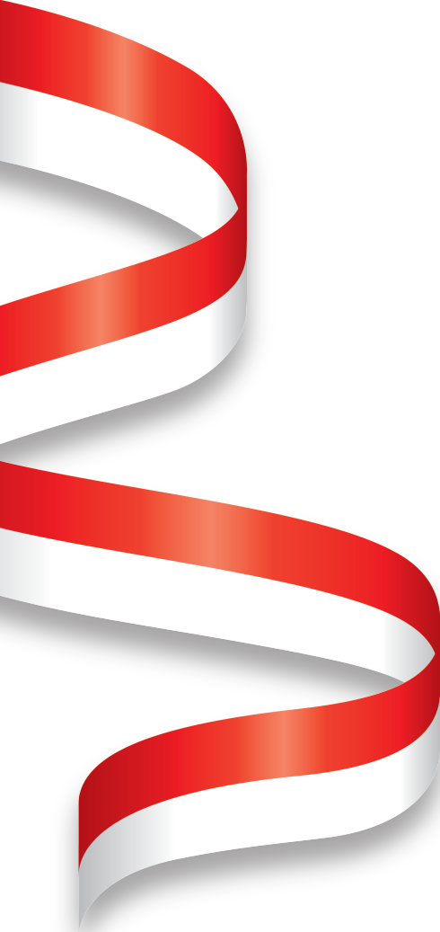 indonesia ribbon banner flag #42658