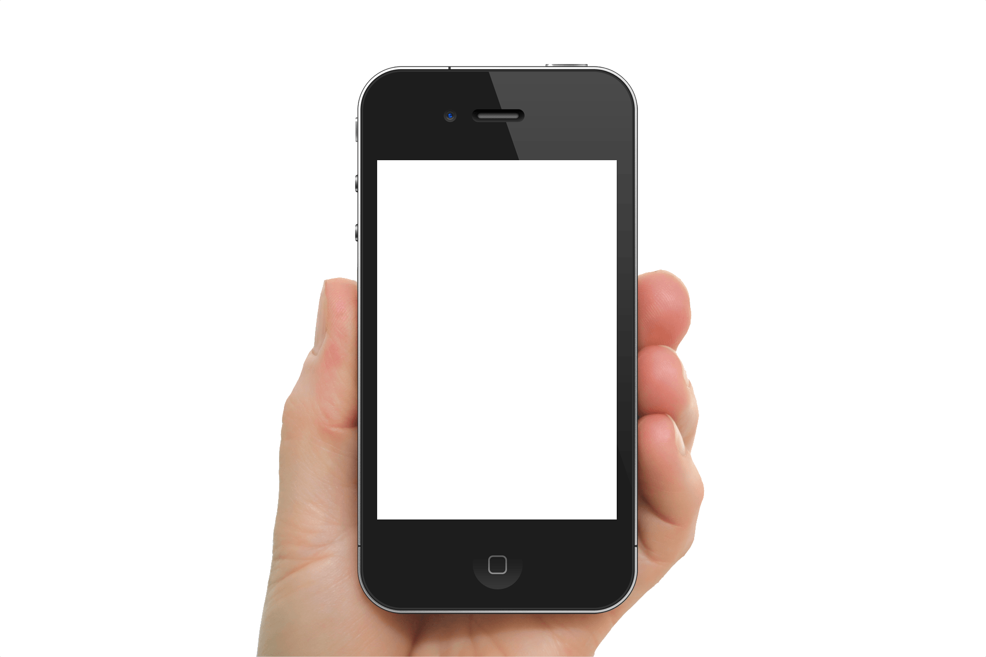 download black iphone hand transparent png image png #11181