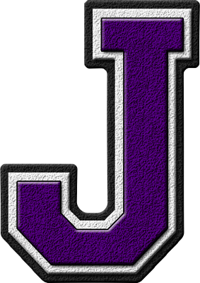 j letter presentation alphabets purple varsity letter #37764