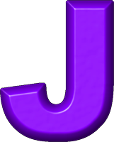 letter j presentation alphabets purple refrigerator magnet #37799