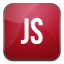 red javascript icon web developer #39416