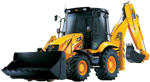 yellow jcb digger transparent image #34371