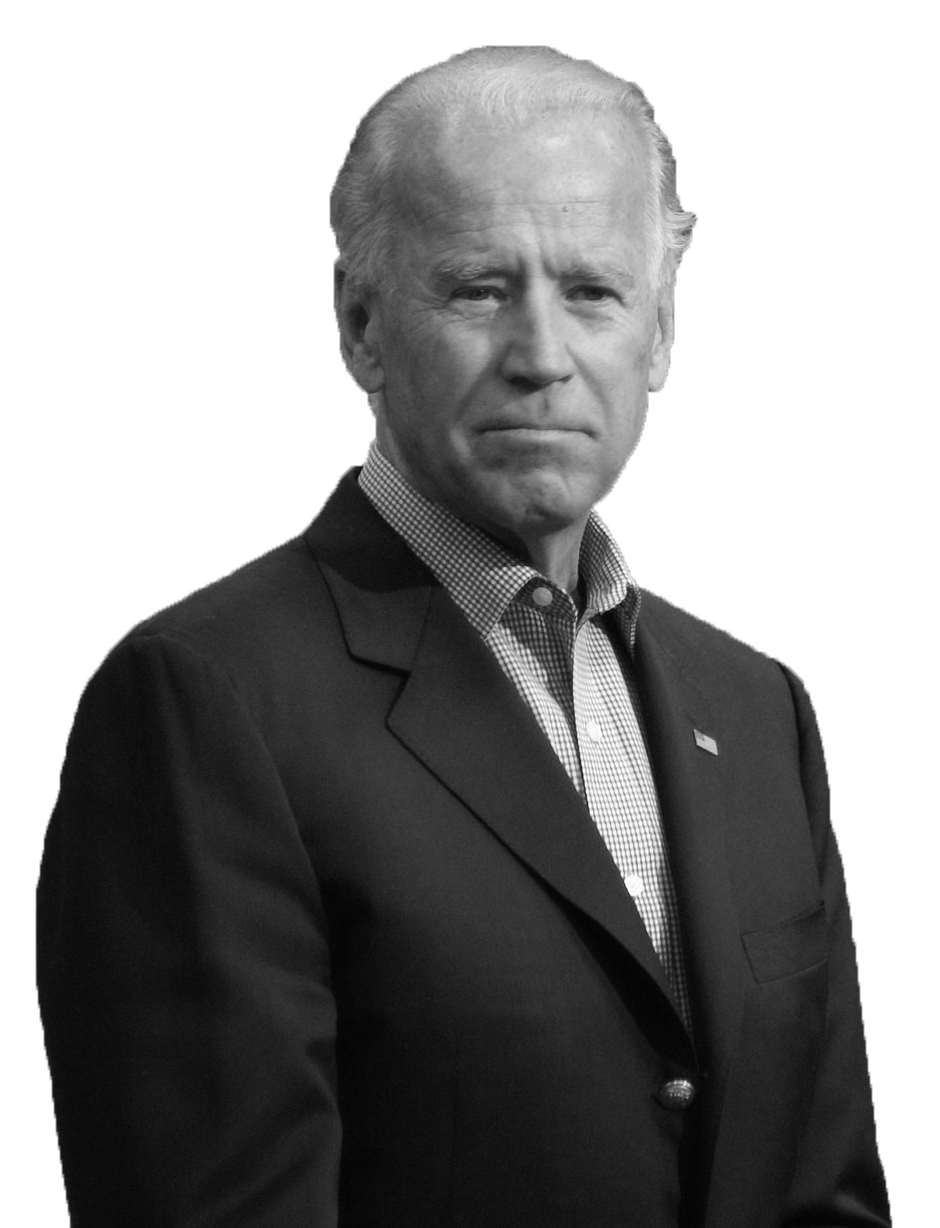 joe biden black and white png image #40980