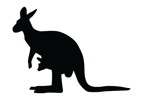 kangaroo silhouette png download image #39240