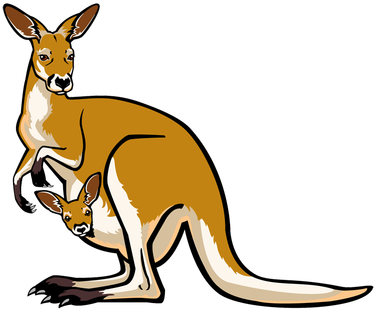 kangaroo with baby png transparent clipart image #39249