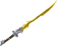 golden katana fire sword png #28766