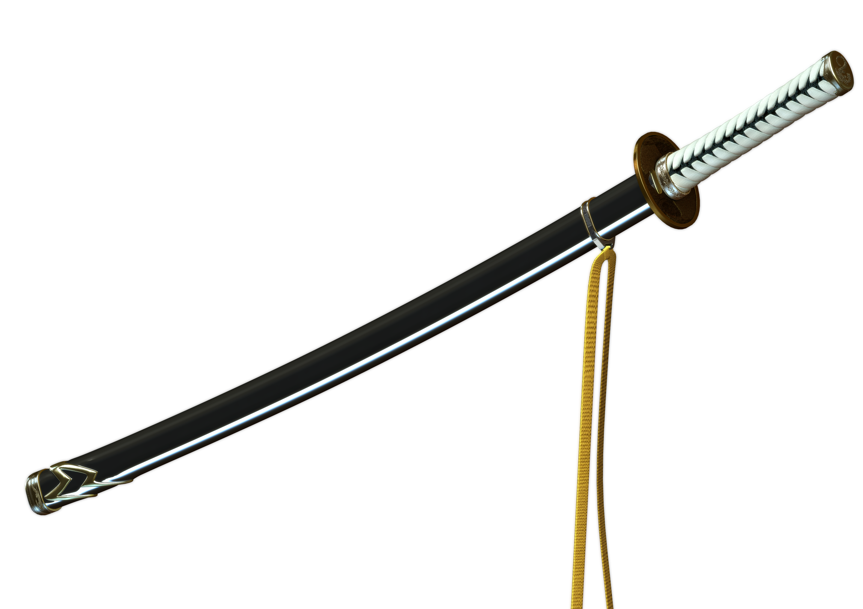 katana sword with case transparent png #28758