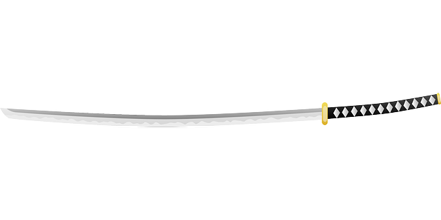 vector graphic katana sword image #28768