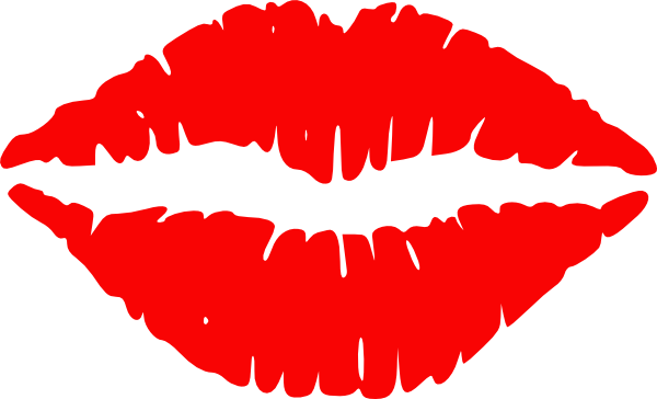 big red kiss clip art clkerm vector clip art #12067