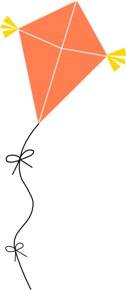 orange kite clip art clkerm vector clip art online #34916