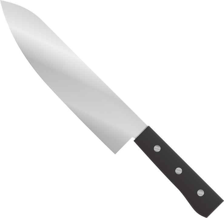 knife, kitchen knives vector graphic pixabay #19834