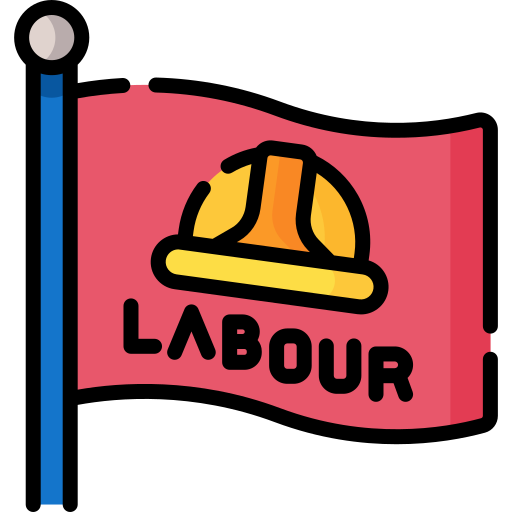 labour flag icon celebration, holiday, worker, event, flag #42751