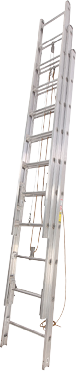 large three-tiered work ladder transparent image #29144