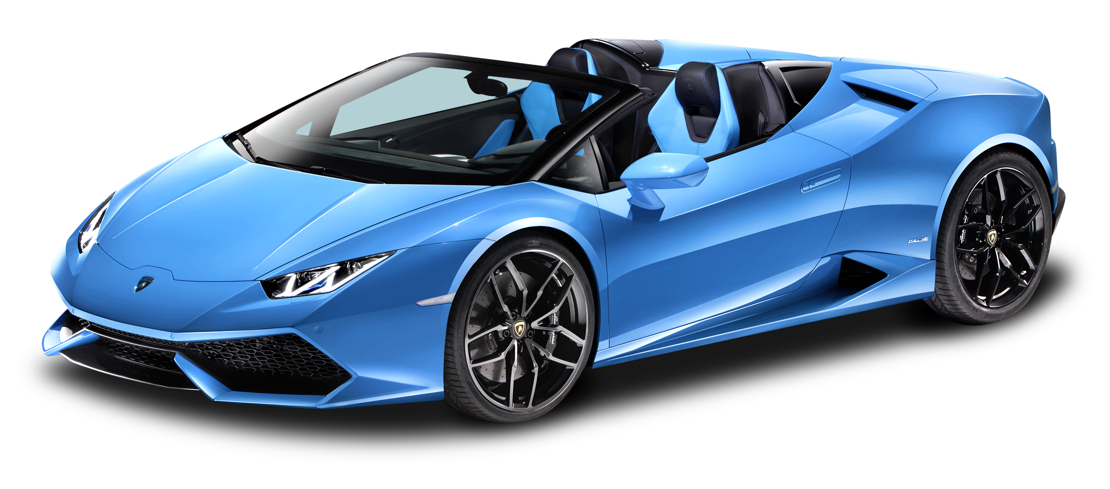 blue lamborghini huracan spyder car png image #25628