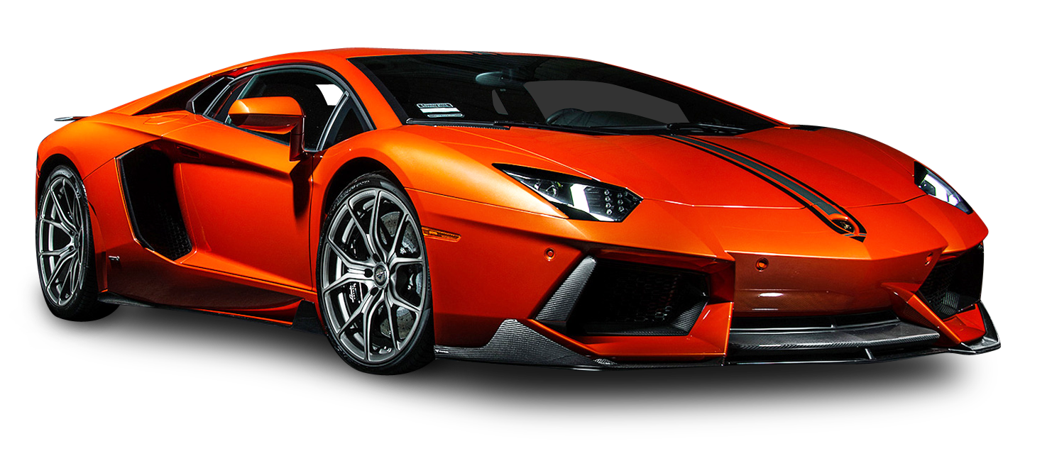 orange lamborghini aventador coupe car png image pngpix #25574