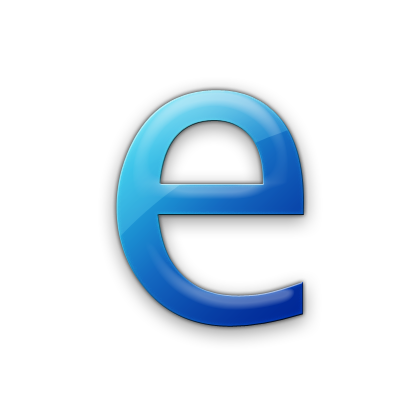 Letter E logo blue #1413