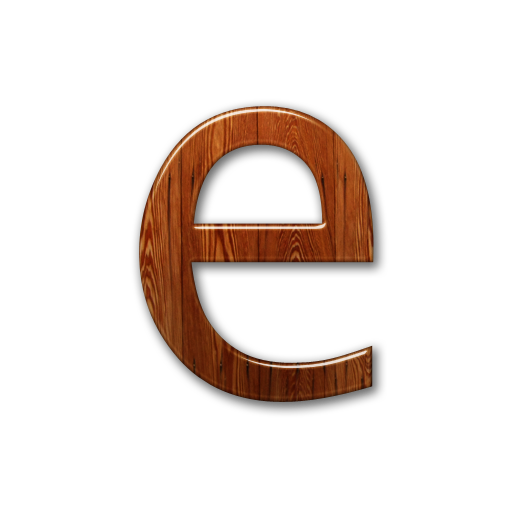 Letter E Wooden logo #1407