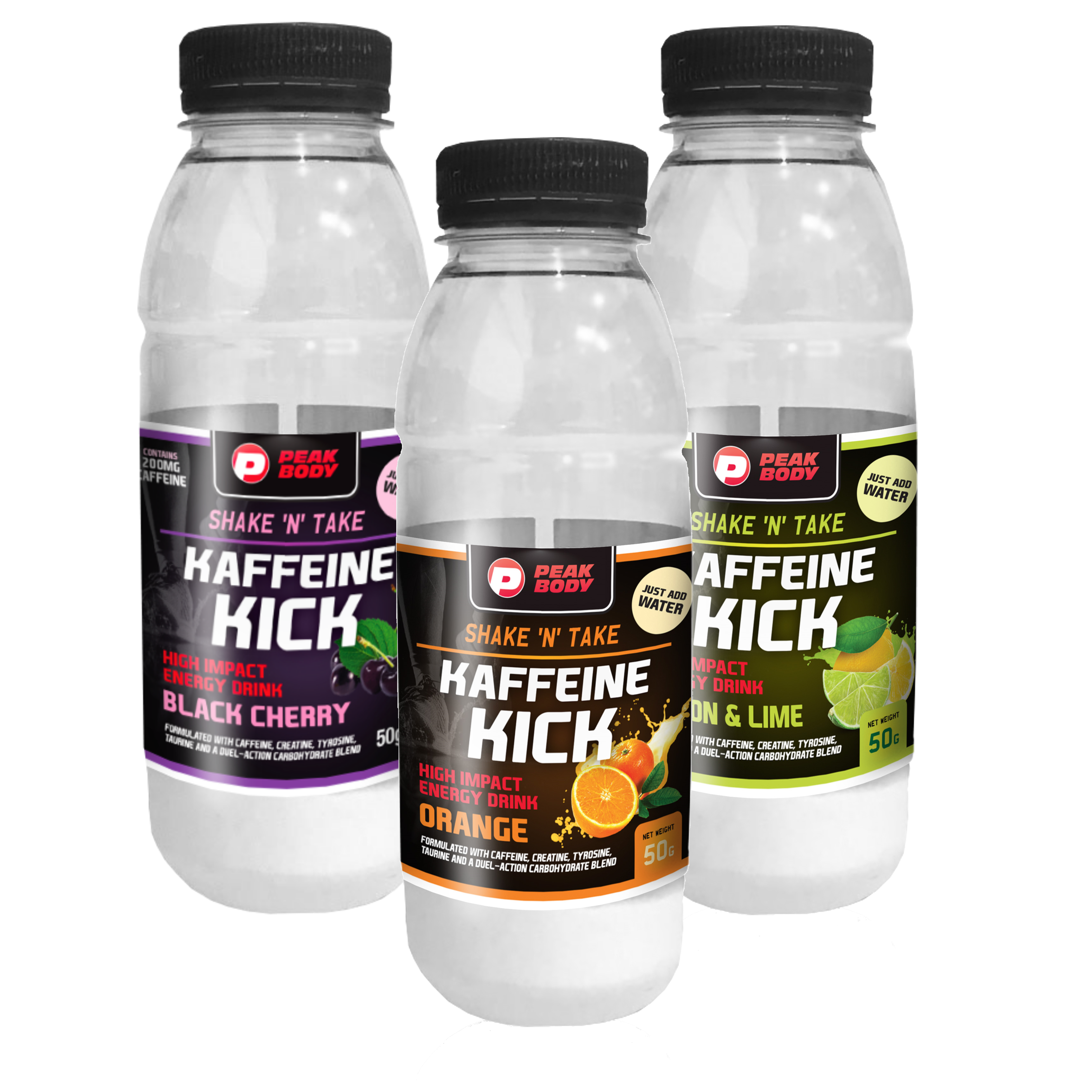 lime, kaffeine kick bottle peak body nutrition peak body #29494