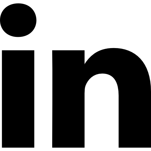 linkedin logo black png #1836