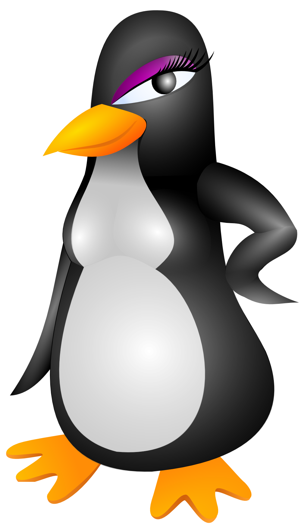 clipartist clip art rau nea penguin linux svg #22650