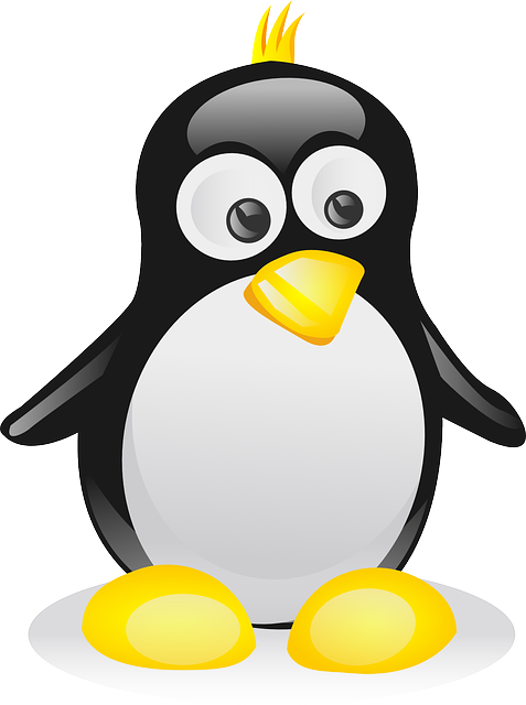 vector graphic penguin bird linux mascot punk #22631