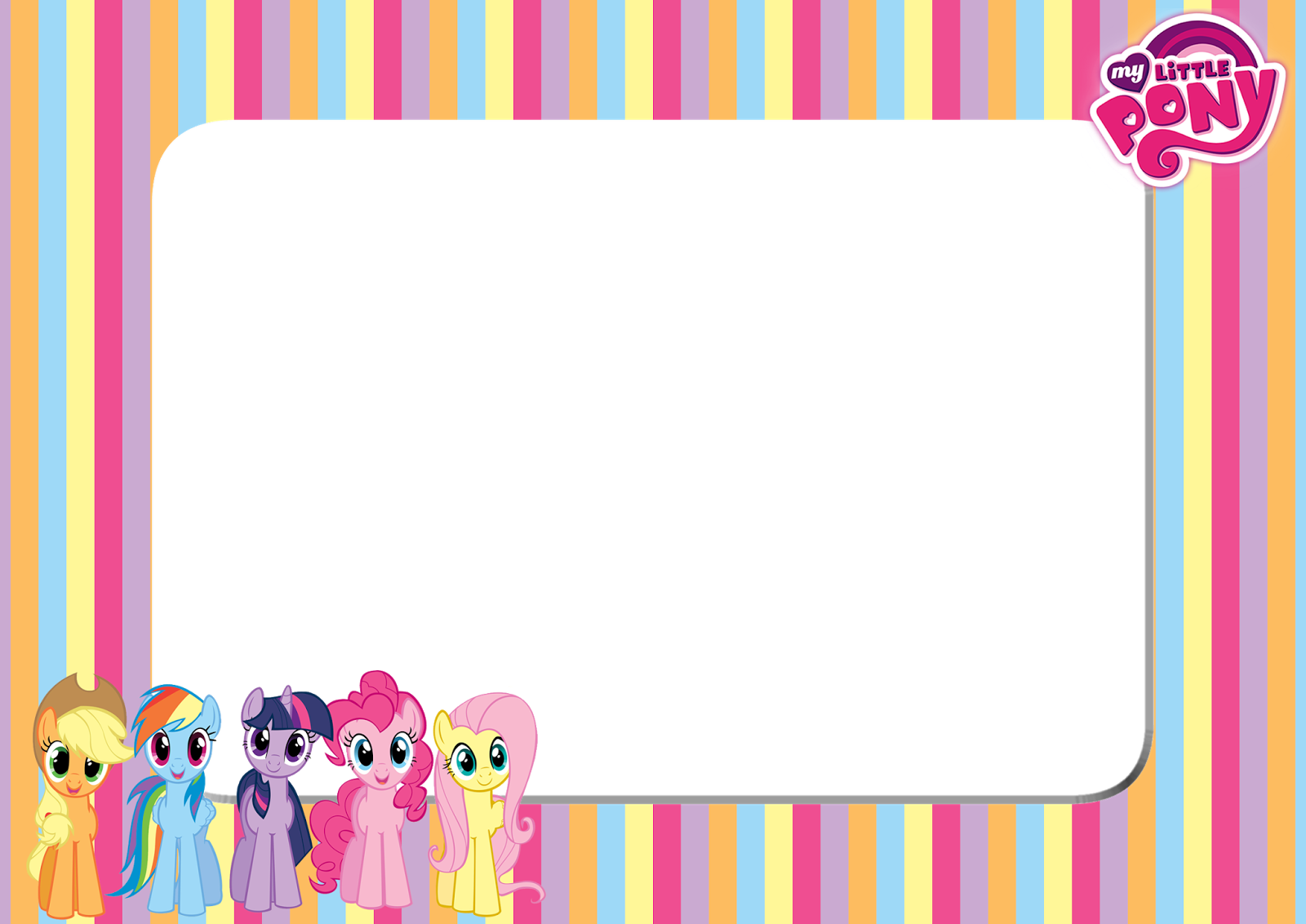 little pony stripe png frame printable png frames #28054