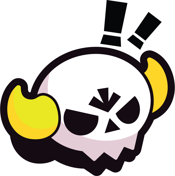 brawl stars game logo skull head png #41593