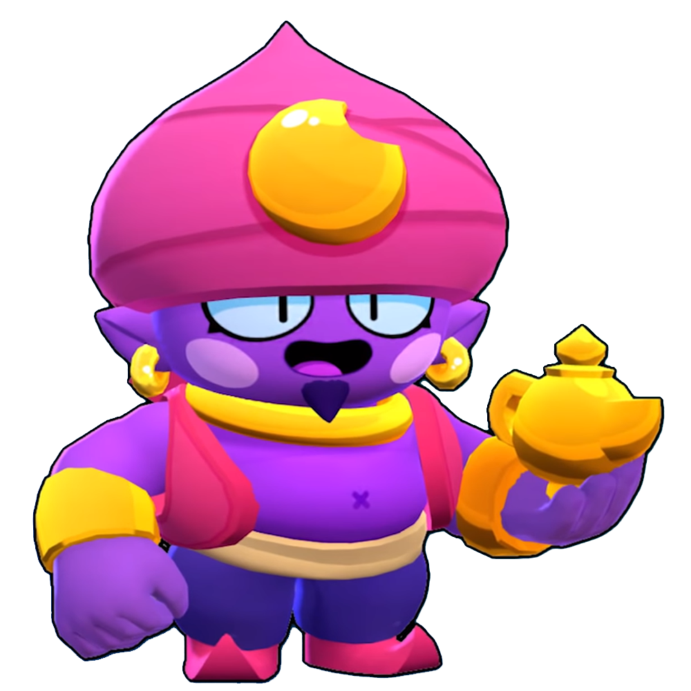 Magical lamp genie character brawl stars transparent image #41600